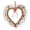 Glitzhome® 17" Patriotic American Berry Heart Wreath